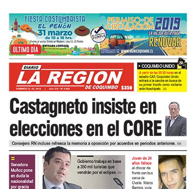 Edición Domingo 31 de Marzo, 2019