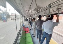 Bus eléctrico hace recorridos de prueba en calles y rutas de la región
