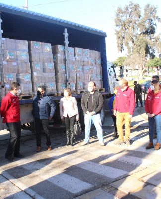 Llegan al Techado de Coquimbo las primeras mil cajas de ayuda