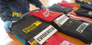 Dos hermanas detenidas por la PDI con $ 6 millones en ropa falsificada