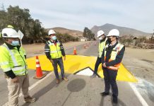 Vialidad MOP ejecuta medidas de seguridad vial en en sector de El Peñón