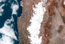 Nieve en toda la zona cordillerana de la región