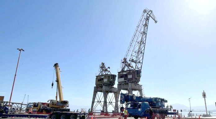 Inician plan de rescate para grúas del puerto