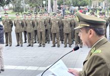 Izamiento de la bandera nacional marca inicio de conmemoraciones por los 98 años de Carabineros