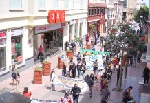 Marcha «No a Dominga» culminó frente al GORE
