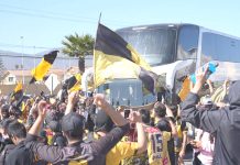 Las calles del puerto despidieron al plantel con la consigna «pase lo que pase»