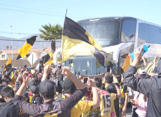 Las calles del puerto despidieron al plantel con la consigna «pase lo que pase»