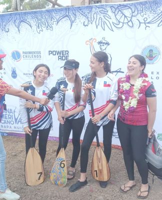 Cadetes V3 del Club Quitai VA´A Herradura logran quinto lugar en Panamericano de Canotaje Polinésico Rapa Nui 2025