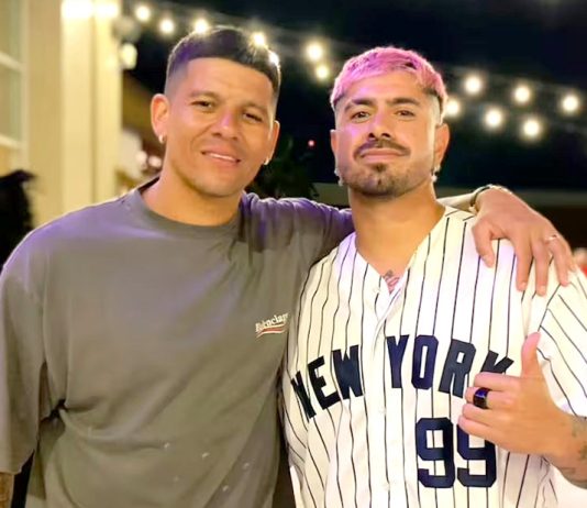 El «Mono» Sánchez y Marcos Rojo coincidieron en Punta Cana durante el receso