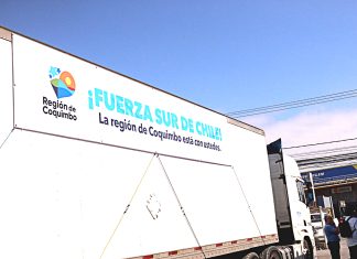 GORE envía al sur camión con 27 pallets de agua potable ante emergencia de incendios