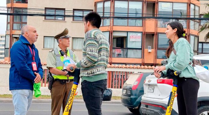 Carabineros refuerza su presencia en la Avenida del Mar e insiste en el buen uso de scooters
