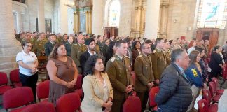 Una catedral llena despidió al carabinero asesinado en el sur
