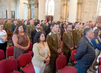 Una catedral llena despidió al carabinero asesinado en el sur