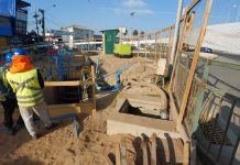 Un 20 % de avance suma la renovación de colectores de Aguas del Valle en paso bajo nivel de la Ruta 5 en Coquimbo