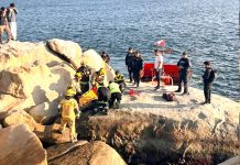 No la cuenta dos veces: se salvó tras caer en roqueríos