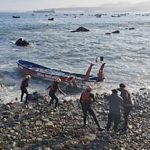 Fuertes marejadas provocan varamiento de embarcación pesquera