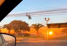 Captan llegada del nuevo helicóptero de Carabineros a la zona
