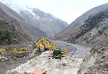 Arduas labores en ruta internacional para florecer el 2027 en Agua Negra