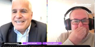 Nicolás Larraín transmitió su programa de radio desde el piso 11 del Consistorial