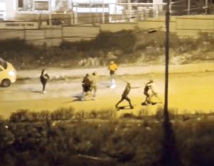 Batalla campal a un costado del Sodimac