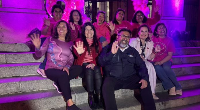 Gobierno Regional se ilumina de rosado para concientizar sobre el cáncer de mama